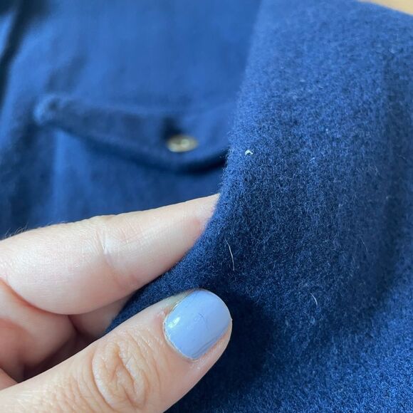 Taylor Stitch The Explorer Shirt in Navy Boiled Wool - Picture 5 of 10